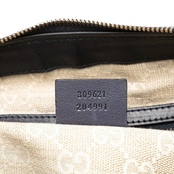 GUCCI Blue Leather Bamboo Shoulder Bag - Picture 10 of 10